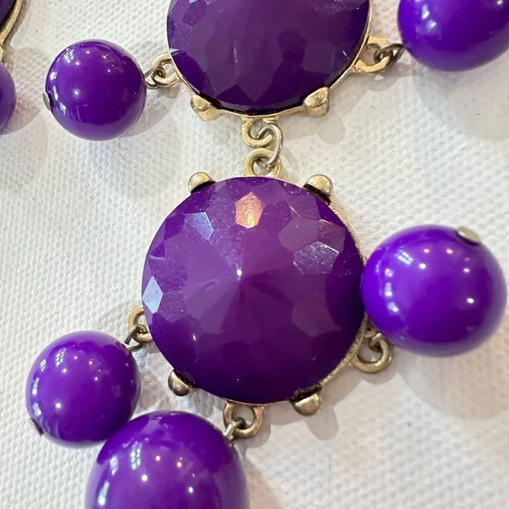 Purple and Gold Paparazzi Bubble Adjustable Necklace